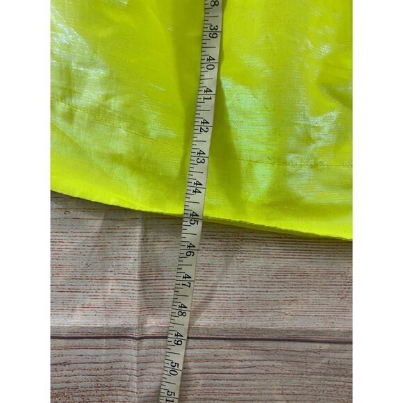 Christopher John Rogers Florescent Yellow Puff Sleeve Dress - XXS - Picture 4 of 15